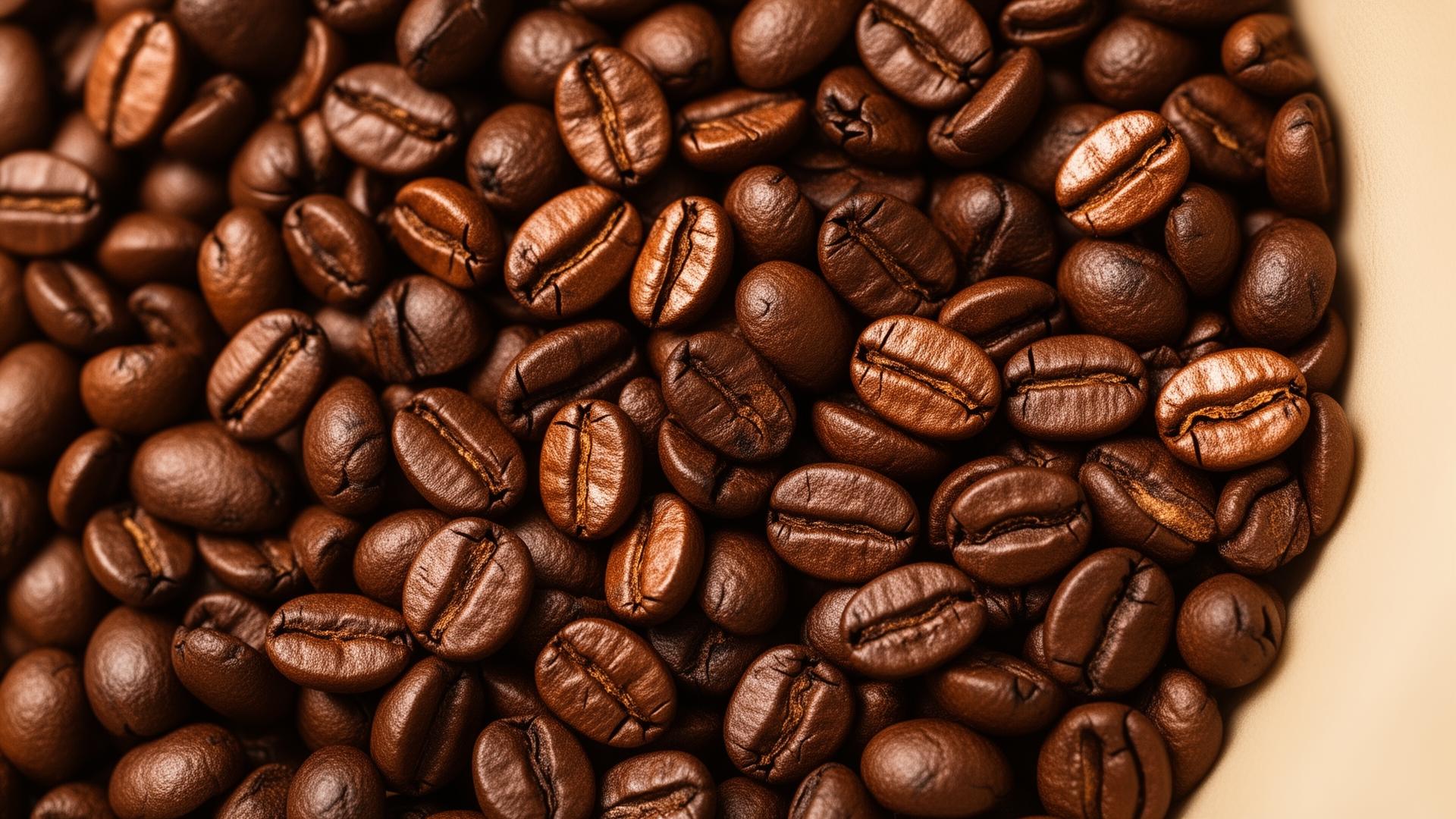 Roasted beans close up from Arbrew Coffee & Roastery